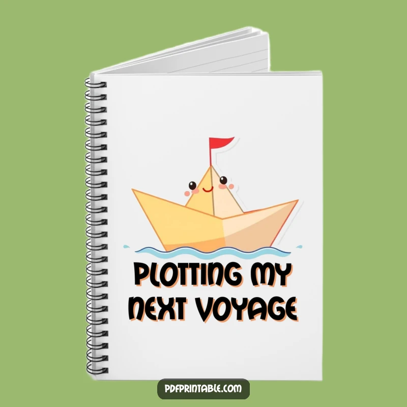 Funny Paper Boat Notebook: Chart Your Thoughts with Hilarious Adventure