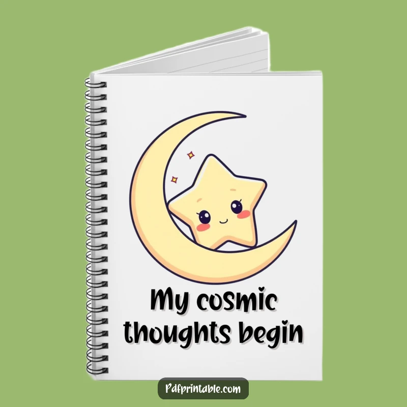 Funny Star Moon Notebook: Jot Down Your Cosmic Ideas!