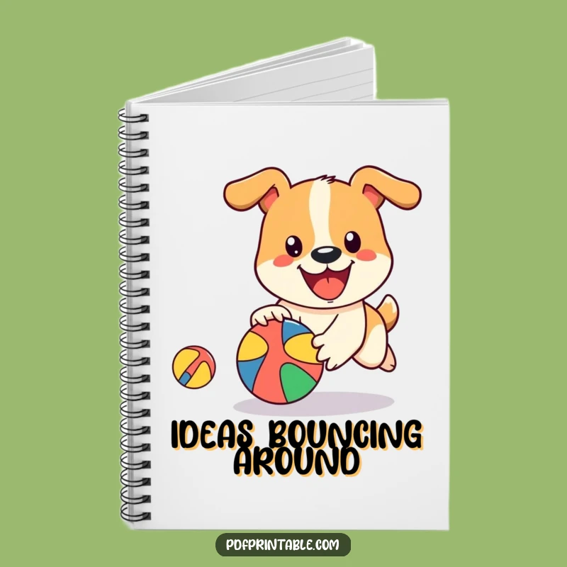 Funny Dog Ball Notebook: Journal Your Fun, Playful Chase, Stationery Funny Gift