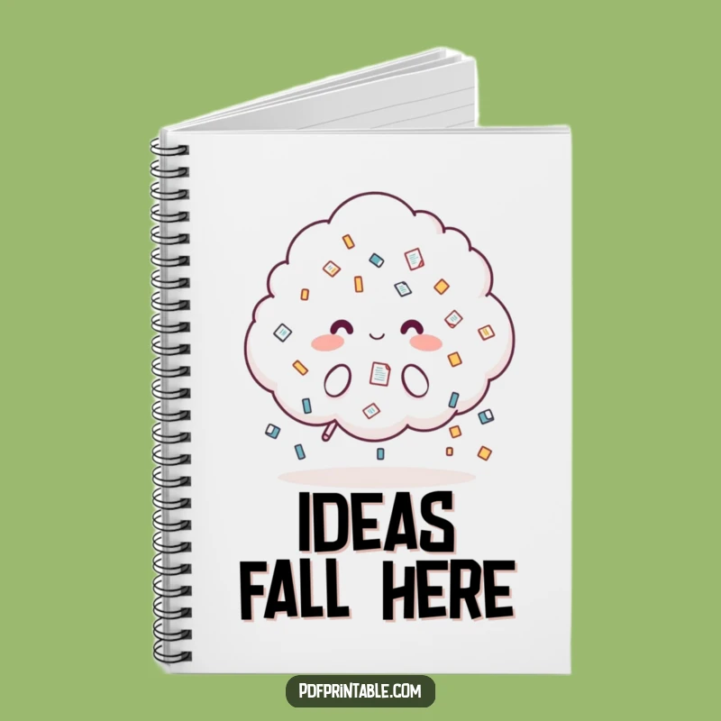 Funny Document Notebook: Cloud Raining Icons - Organize Your Thoughts Humorously