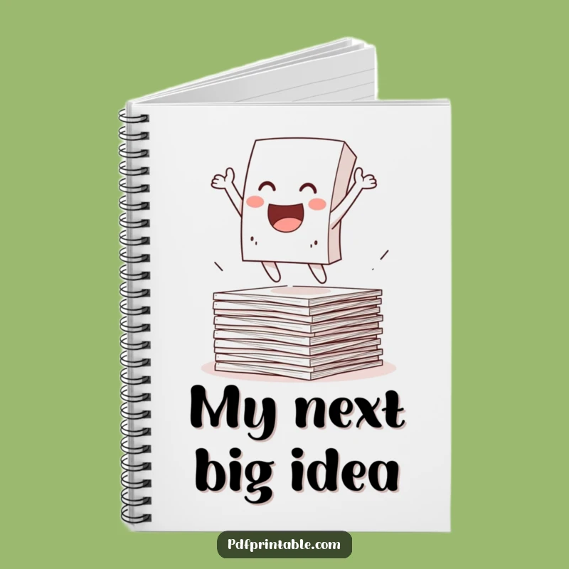 Funny Paper Character Notebook - Leap Ideas Journal - Hilarious Funny Gift!