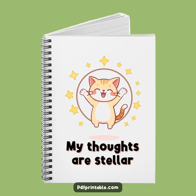 Funny Cat Star Hoop Notebook: Jot Down Magical Ideas With This Hilarious Journal