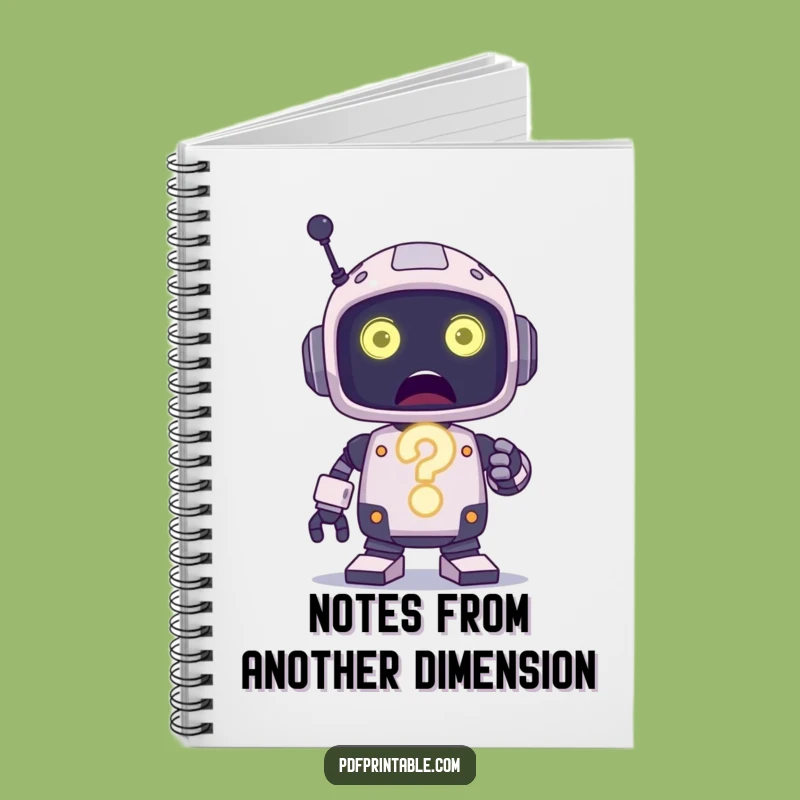 Funny Robot Question Mark Notebook: Jot Down Your Queries