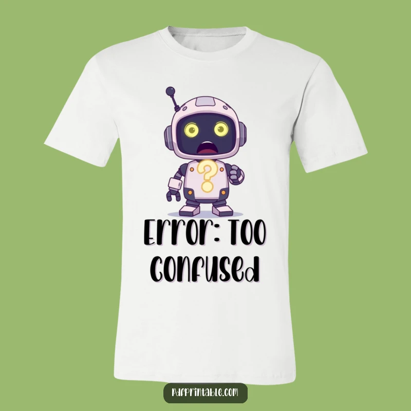 Funny Robot Confusion T-Shirt: Great Gift for Curious Minds
