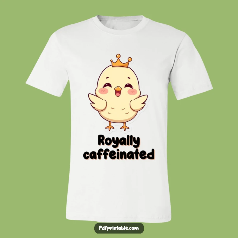 Funny Chick Crown T-Shirt: Chirpy Royalty Tee, a Joyful Funny Gift!