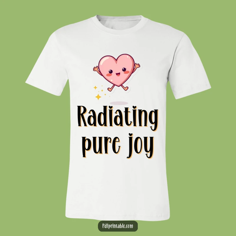Funny Jumping Heart T-Shirt: Wear Your Sparkly Joy!