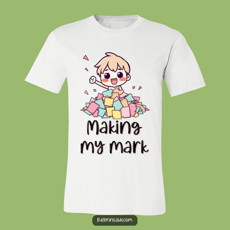 Funny Office Stamper T-Shirt - Enthusiastic Paper Piler Funny Tee