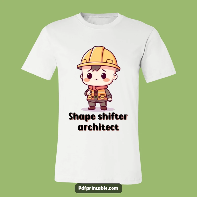 Funny Construction T-Shirt: Character Building Shapes, Hilarious Creator Apparel