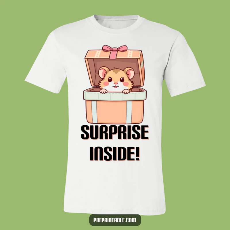 Funny Hamster Gift Box T-Shirt: Hilarious Surprise Outfit for the Curious