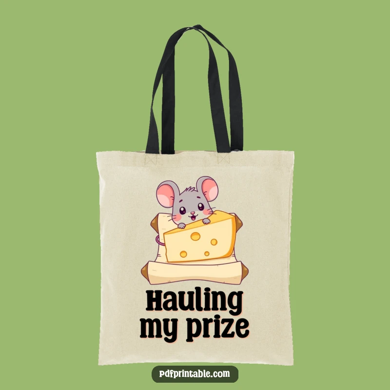 Funny Mouse Cheese Tote Bag: Carry Your Treasure, Giant Gruyere, Practical Funny Gift
