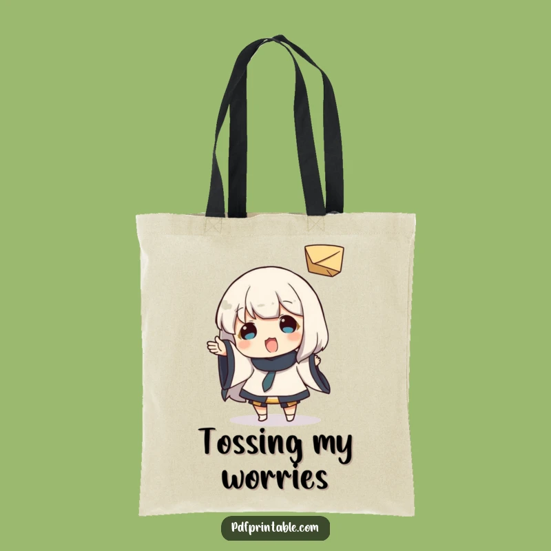 Funny Day Out Tote Bag: Character s Paper Toss Joy, Practical Funny Gift